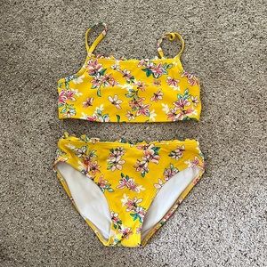 Yellow floral baiting suit
